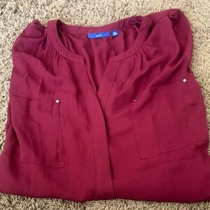 Apt. 9 Deep Red Blouse